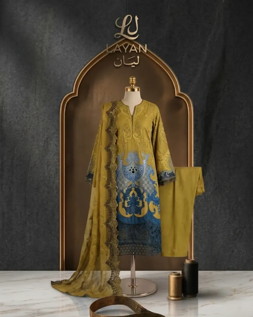 3 piece - Maria.B Embroidered Unstitched Suit
